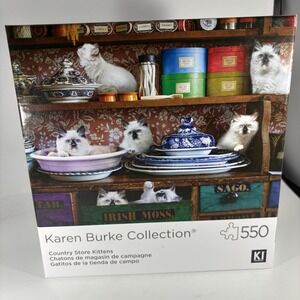 KI Puzzle 550 Pieces Kate Burke Collection Jigsaw Puzzle Country Store Kittens